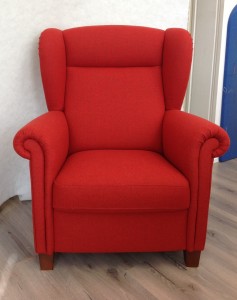 Oorstoel in Ploegstof